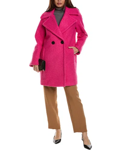 Nvlt Boucle Overcoat In Pink