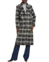 Nvlt Brushed Wool-blend Boyfriend Coat In Multi