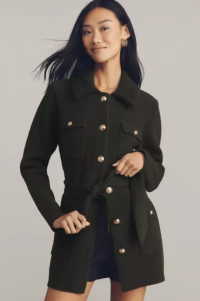Nvlt Button-front Knit Jacket In Green
