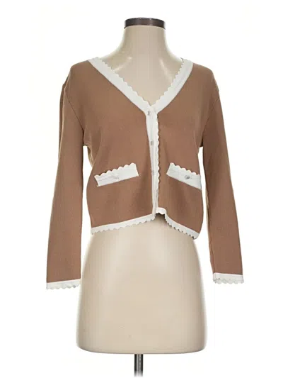 Pre-owned Nvlt Cardigan Sweater In Brown