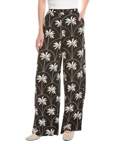 Nvlt Challis Wide Leg Pant In Brown