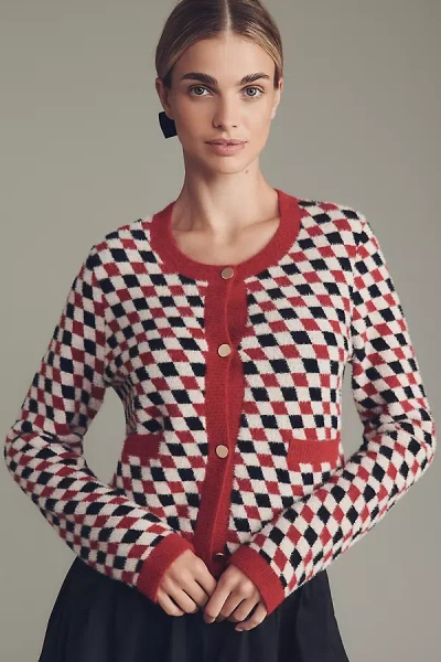 Nvlt Checkered Knit Lady Jacket In Multi