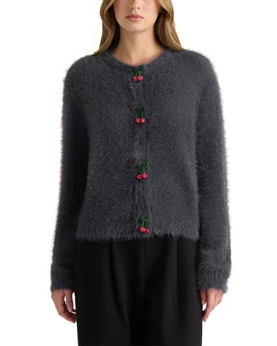 Nvlt Cherry Button Crewneck Cardigan In Multi
