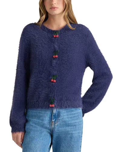 Nvlt Cherry Button Crewneck Cardigan In Multi