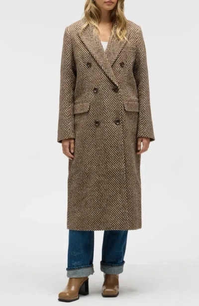 NVLT NVLT CHEVRON DOUBLE BREASTED COAT