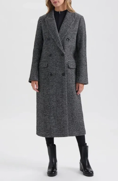 NVLT NVLT CHEVRON DOUBLE BREASTED COAT