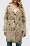 Nvlt Chevron Print Eyelash Coat In Brown