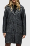 Nvlt Chevron Print Eyelash Coat In Gray