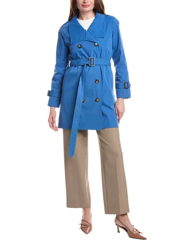 Nvlt Classic Double-breasted Trench Coat In Blue