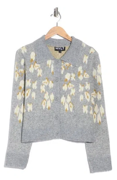 Nvlt Collared Cardigan In Gray