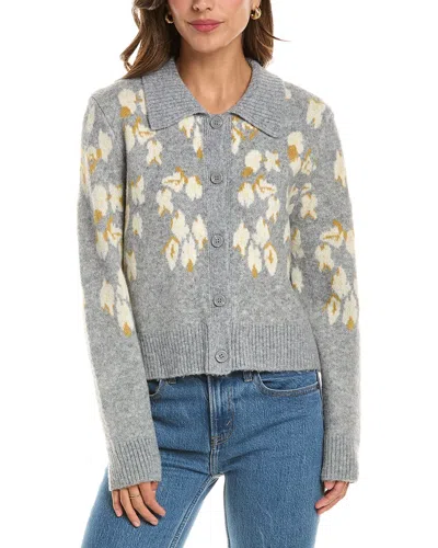 Nvlt Collared Printed Sweater In Gray