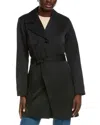 Nvlt Crinkle Trench Coat In Black