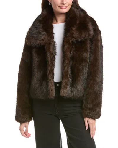 Nvlt Cropped Coat In Purple