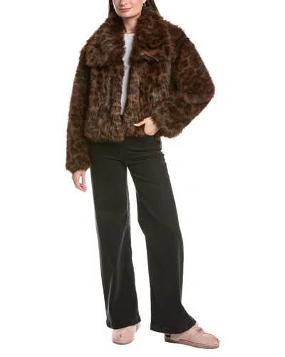 Nvlt Cropped Coat In Brown