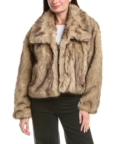Nvlt Cropped Coat In Brown