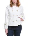 Nvlt Cropped Double-breasted Coat In White