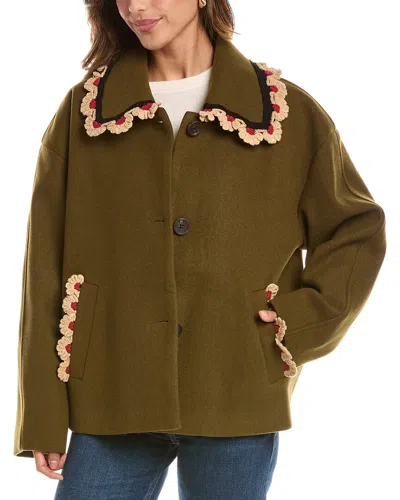 Nvlt Cropped Jacket In Green