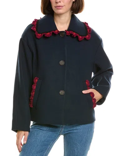 Nvlt Cropped Jacket In Blue