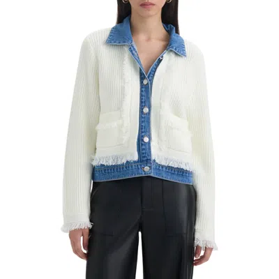 NVLT NVLT DENIM COLLAR CARDIGAN