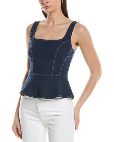 Nvlt Denim Corset Top In Blue