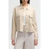 Nvlt Double Pocket Shacket In Natural