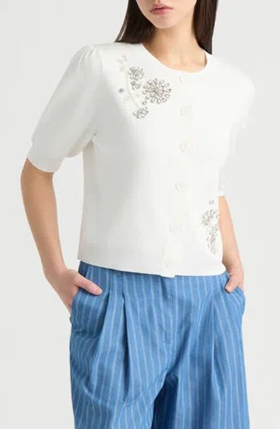 Nvlt Embellished Cardigan In Blue