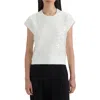 Nvlt Embellished Short Sleeve Sweater In White