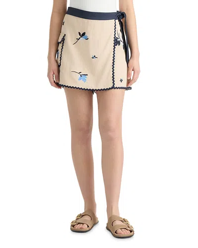 Nvlt Embroidered Skort In Neutral
