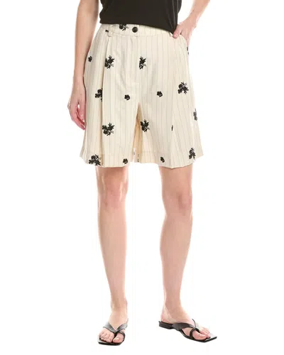 Nvlt Embroidered Stripe Culotte In White