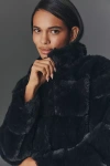 Nvlt Eva Channeled Faux Fur Jacket In Black