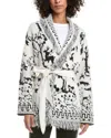 Nvlt Fringed Eyelash Sweater Coat In White