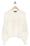 Nvlt Eyelet Embroidered Sweater In Neutral