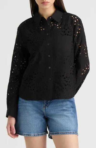 Nvlt Eyelet Shirt In Black