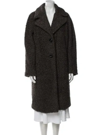 Pre-owned Nvlt Faux Fur Coat In Gray