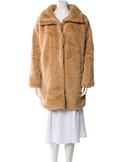 Pre-owned Nvlt Faux Fur Coat In Neutral