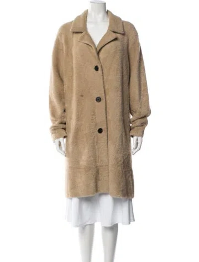 Pre-owned Nvlt Faux Fur Coat In Neutral
