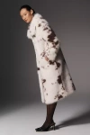 Nvlt Faux-fur Cow Print Coat Jacket In Nude