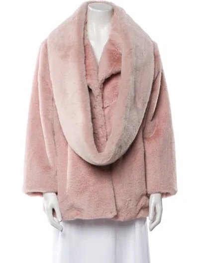 Pre-owned Nvlt Faux Fur Faux Fur Jacket In Pink