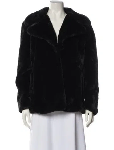 Pre-owned Nvlt Faux Fur Jacket In Black