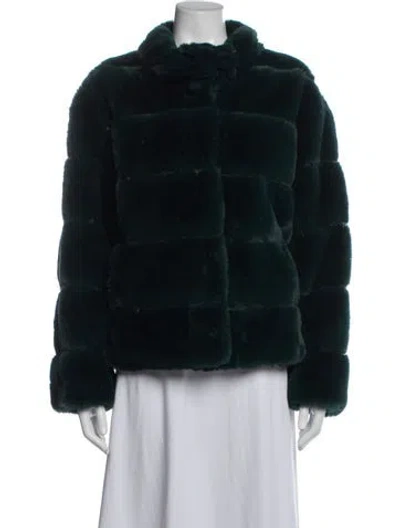 Pre-owned Nvlt Faux Fur Jacket W/ Tags In Blue