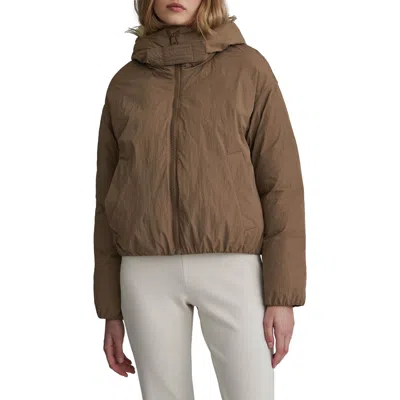 Nvlt Faux Fur Lined Hooded Jacket In Brown