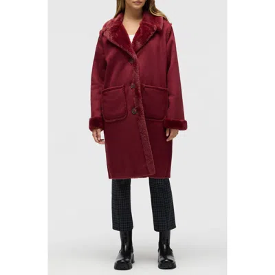 NVLT NVLT FAUX FUR TRIM FAUX SUEDE JACKET