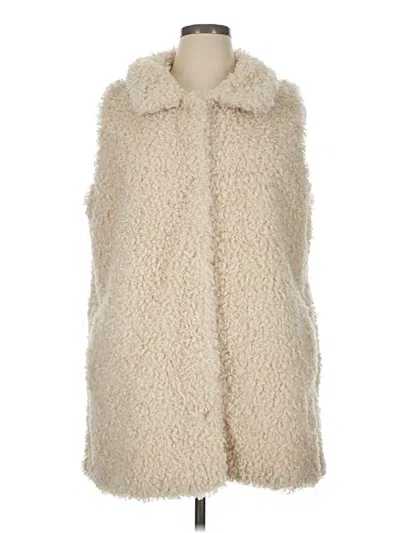 Pre-owned Nvlt Faux Fur Vest In Ivory