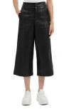 Nvlt Faux Leather Culotte Pants In Black
