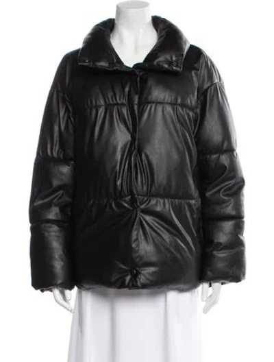 Pre-owned Nvlt Faux Leather Jacket In Black