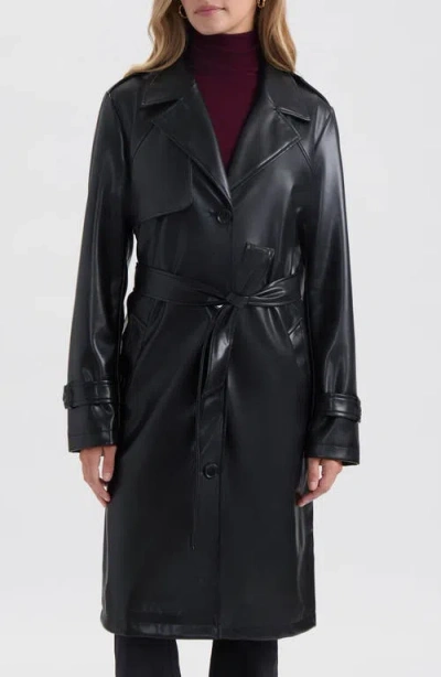 NVLT NVLT FAUX LEATHER TRENCH COAT