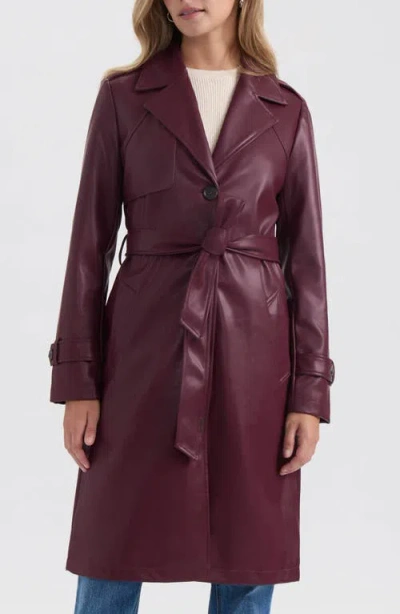 NVLT NVLT FAUX LEATHER TRENCH COAT