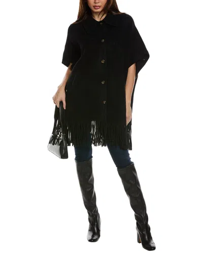 Nvlt Fringe Cape In Black