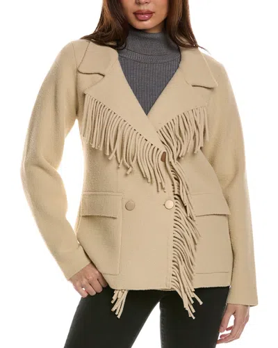 Nvlt Fringe Coatigan In Brown