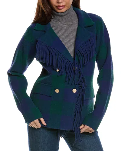 Nvlt Fringe Coatigan In Navy